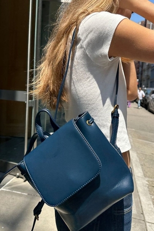 Sac a Dos Brandy Melville Mini Bleu Marine | MGR-83202778